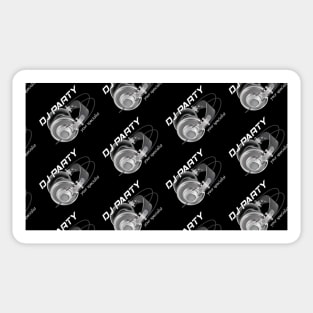 DJ Headphones, Party Specialist, music pattern Sticker